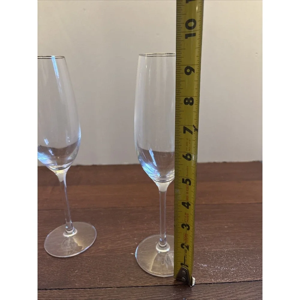 Lenox Solitaire Platinum Champagne Flute Discontinued Set Of 2 New With Tag